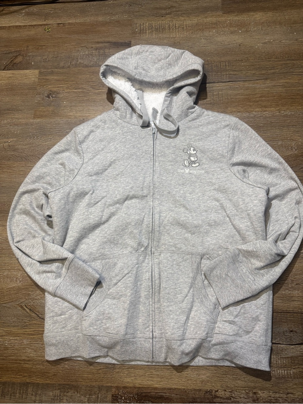 Disney White Sherpa Plush‎ Hoodie